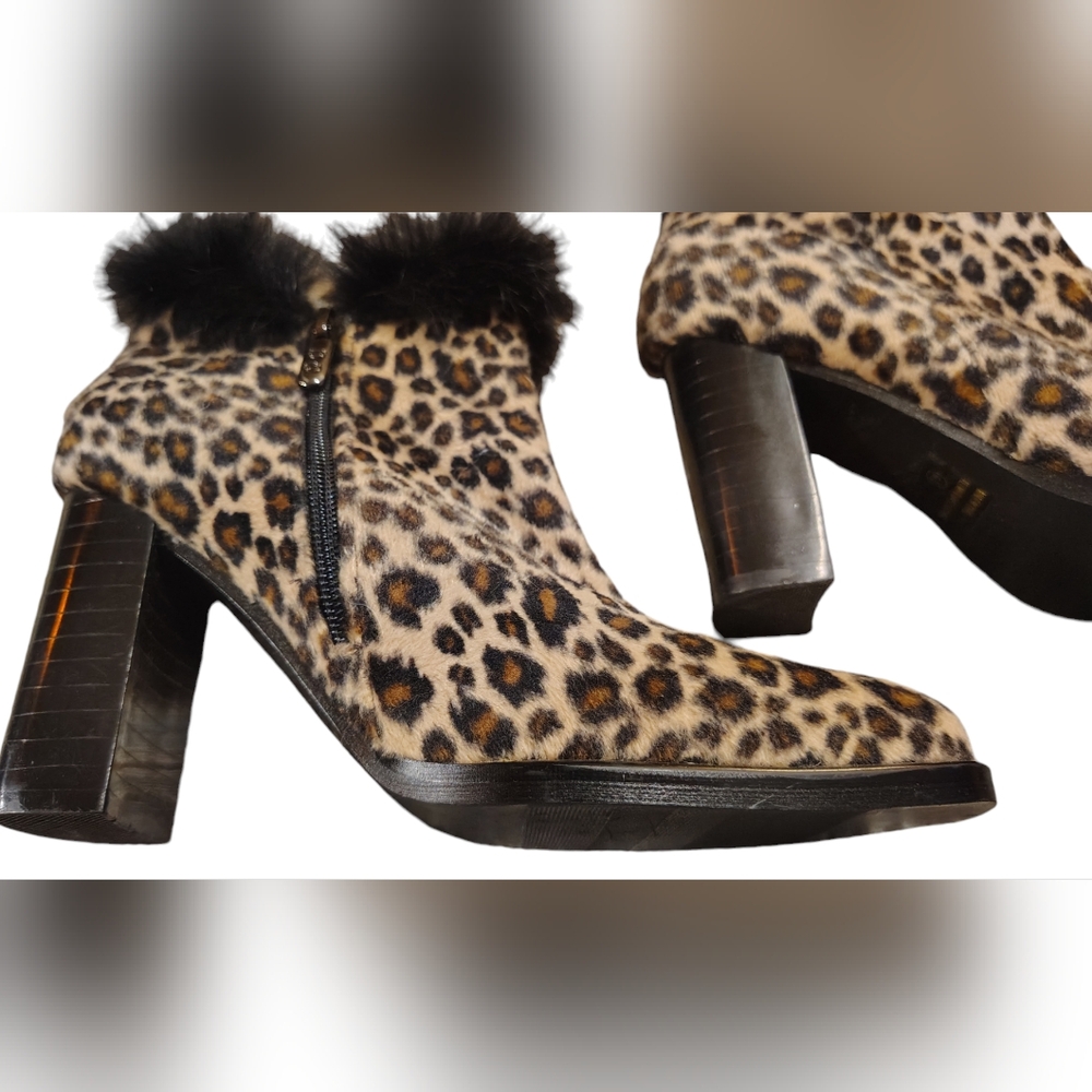 Summer Rio Leopard Booties 6.5 - Picture 5 of 9